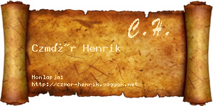 Czmór Henrik névjegykártya
